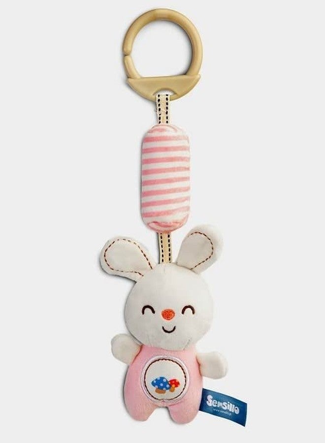 SMILE BABY Baby Crib & Stroller Plush Playing Hanging Toy Rattles (Rabbit) - Image 1